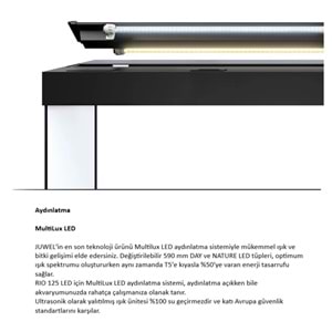 Juwel Sehpalı Akvaryum Komple Set Rio 125 Gri 81 x 36 x 50H cm 125 Lt (1650)