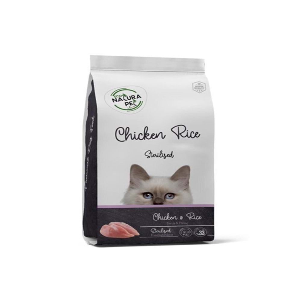 Eco Natura Pet Tavuk & Pirinçli Kısırlaştırılmış Kedi Maması 1,5 Kg