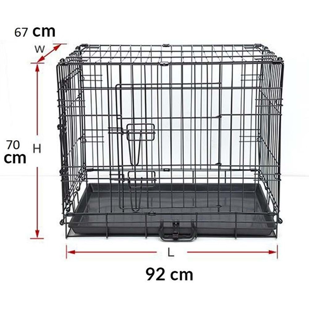 DA36 KÖPEK KAFESİ IZGARASIZ NO:4 92X60X70