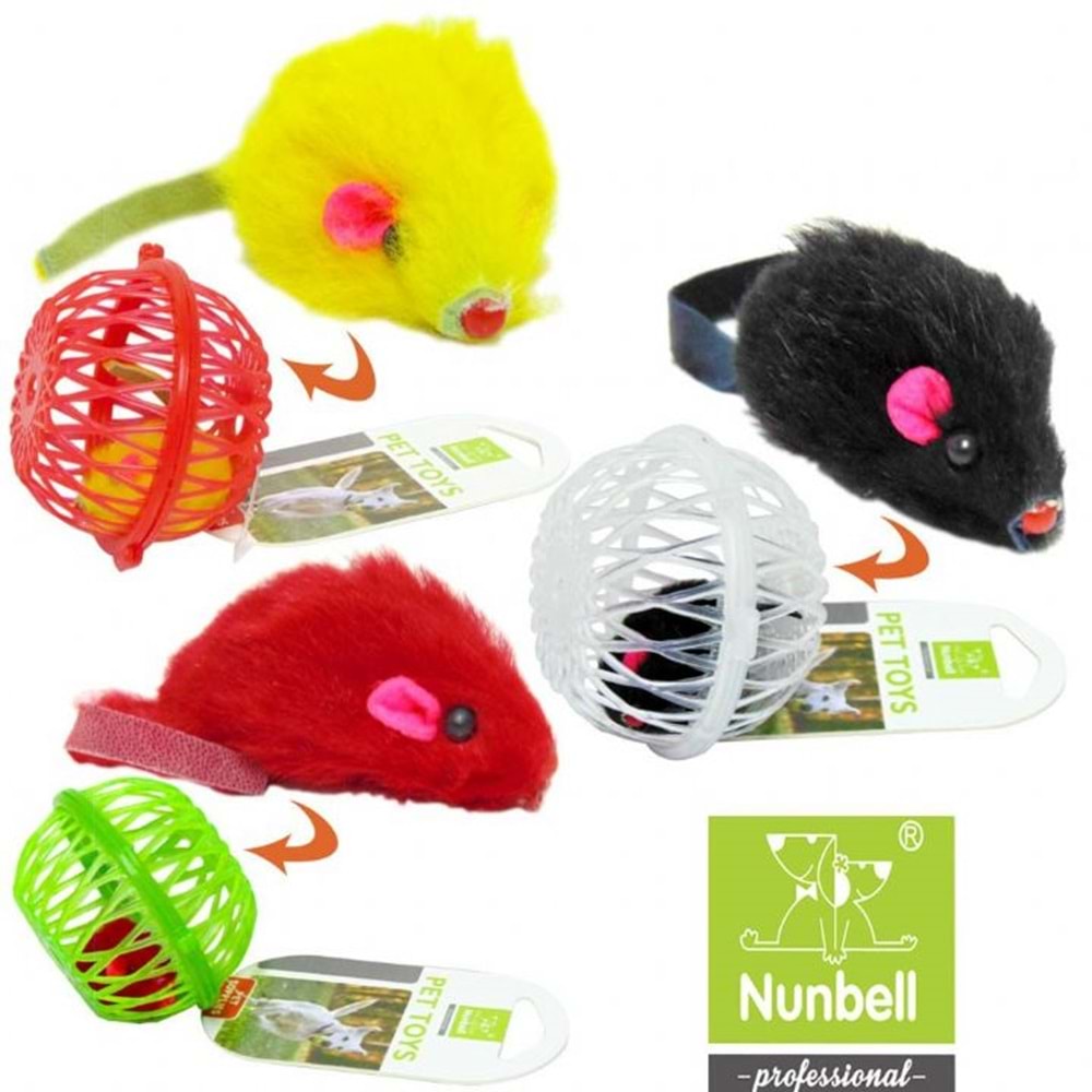 5206004 NUNBELL KEDİ OYUNCAK FARELİ KAFES