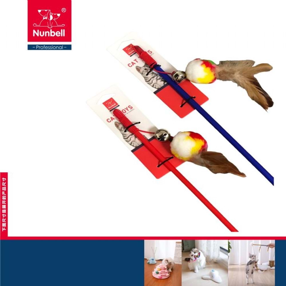 NUNBELL KEDİ OLTASI TÜYLÜ TOPLAR