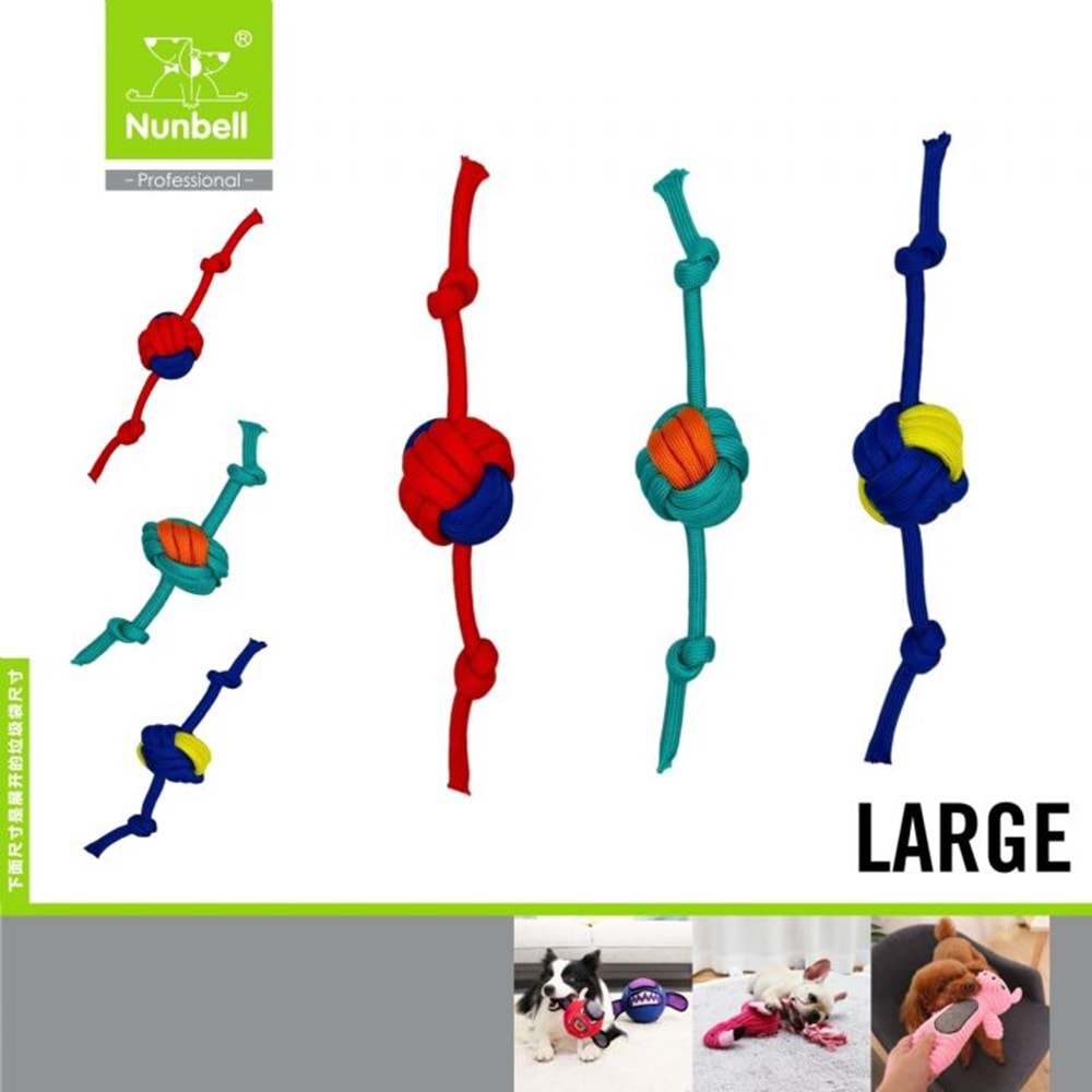 Nunbell Köpek Oyun.Çift Dügümlü Top Large