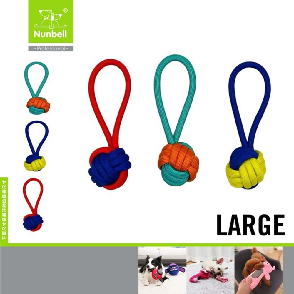 Nunbell Köpek Oyun.Diş İpi Stres Topu Large