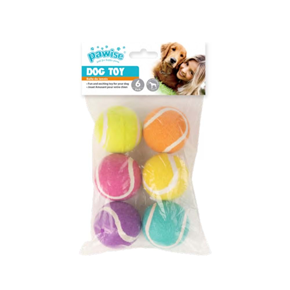 Pawise 6 Adet Tenis Topu 5 Cm Çap