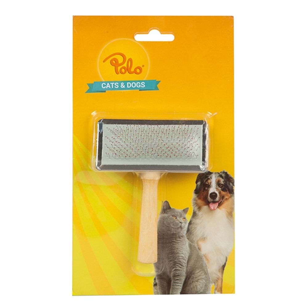 Yng 90310.02 Tahta Saplı Evcil Hayvan Tarak Med