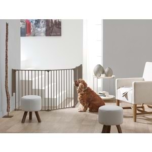 Savic Lüks Köpek Parkı | Yavru Köpek ve Köpek Oyun Parkı – warm Gri