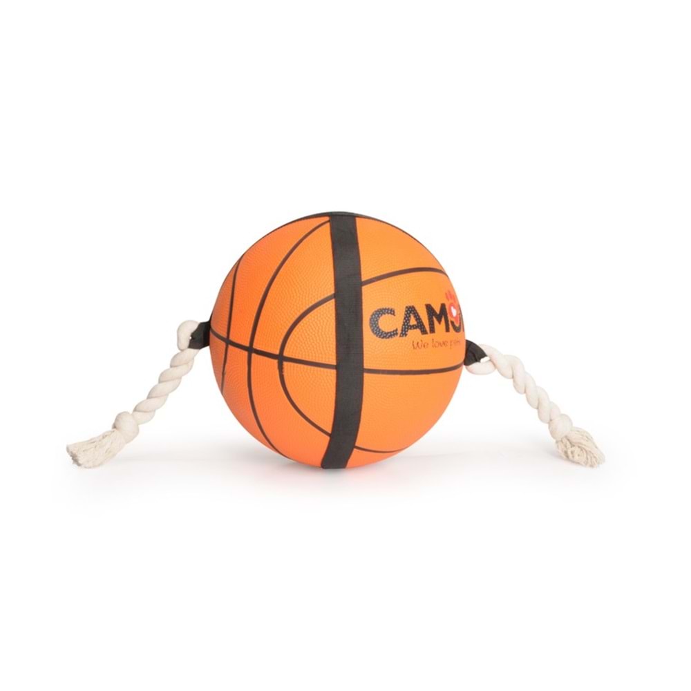 Camon Halat Saplı Kauçuk Basketbol Topu Oyuncak 22 cm