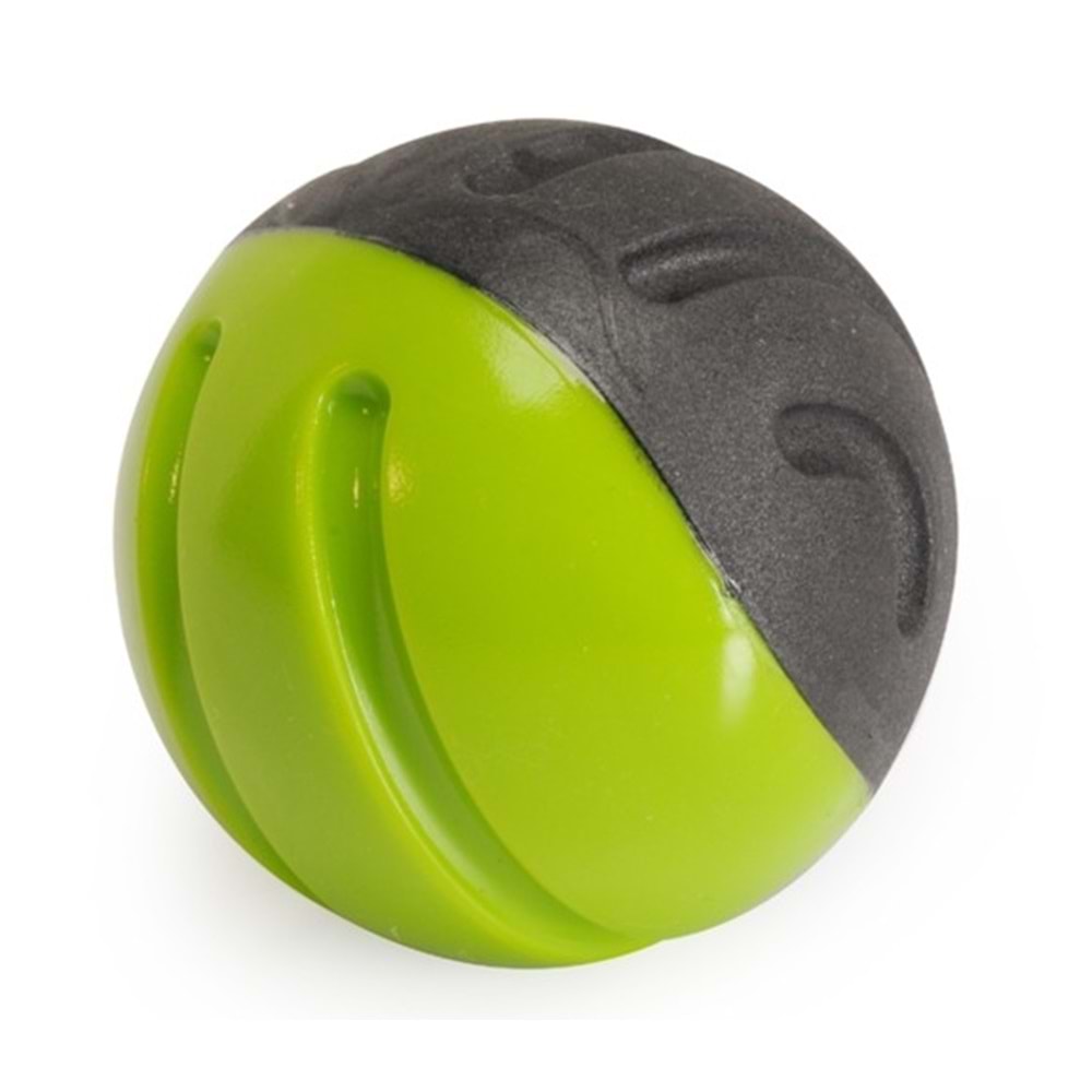 Dog toy - two-tone TPR ball w/squeaker, diam. 9.5cm