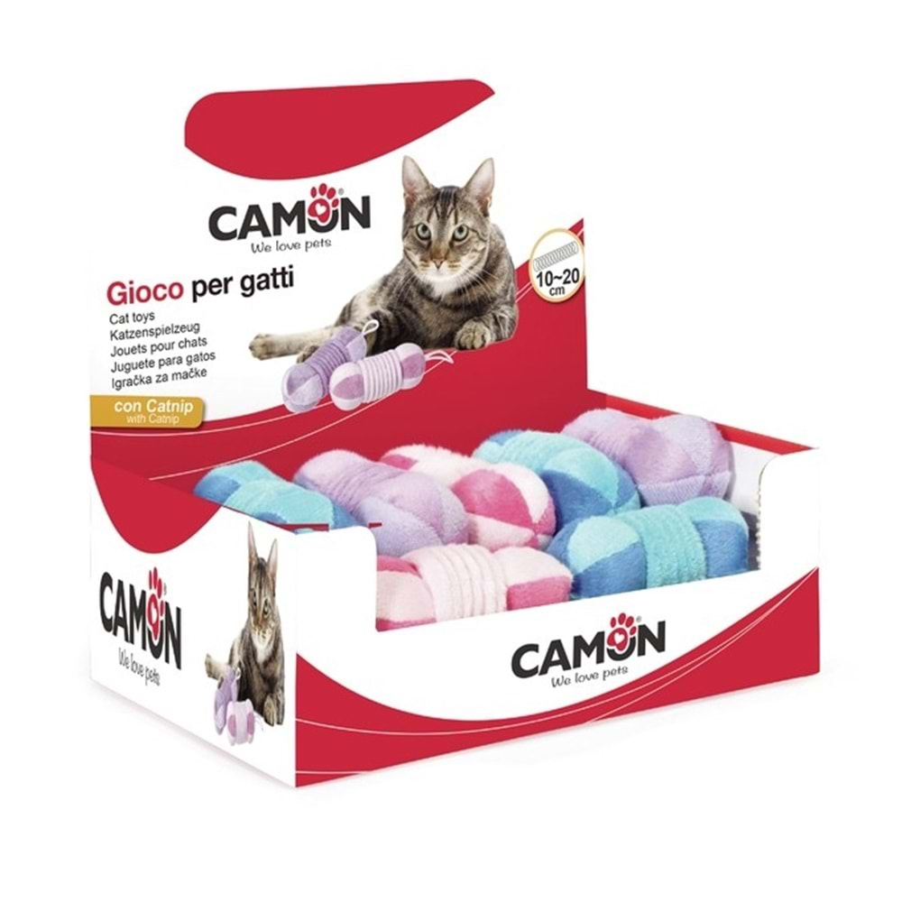 Camon Yaylı Top Kedi Oyuncağı 12li