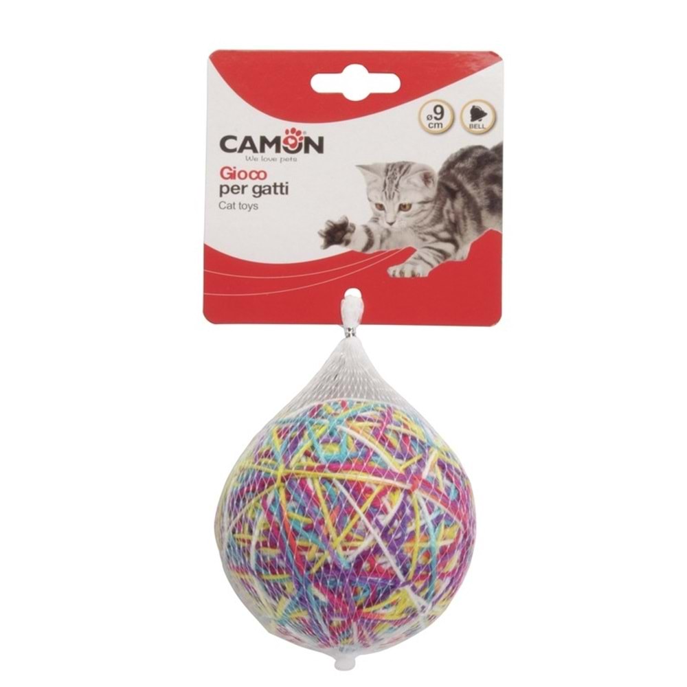 Camon Kediler İçin Oyuncak Çıngıraklı Top 9cm