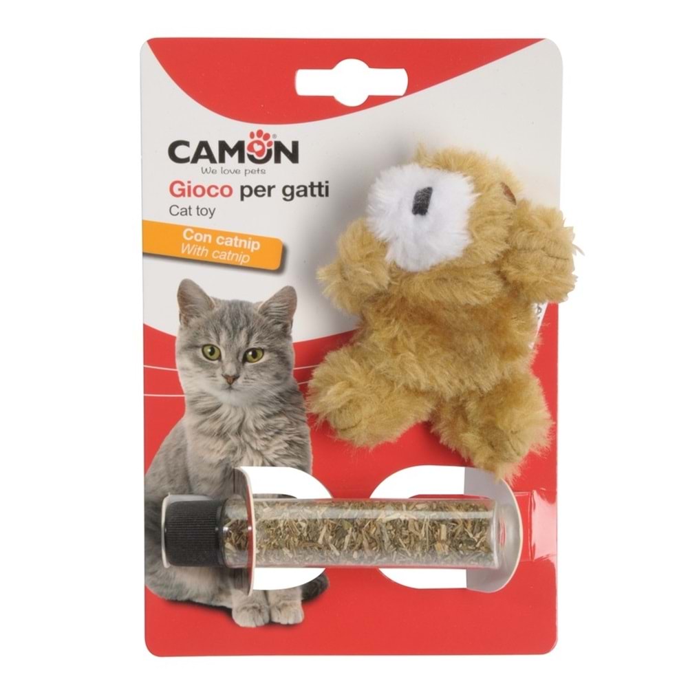 Camon Catnip Koyulabilen Çita, Ayı ve Balık Peluş Oyuncak 10cm