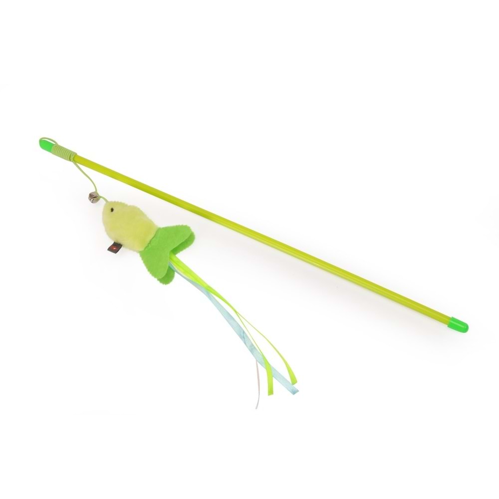 Camon Kedi Oyuncağı Zilli Balıklı Olta, 48cm