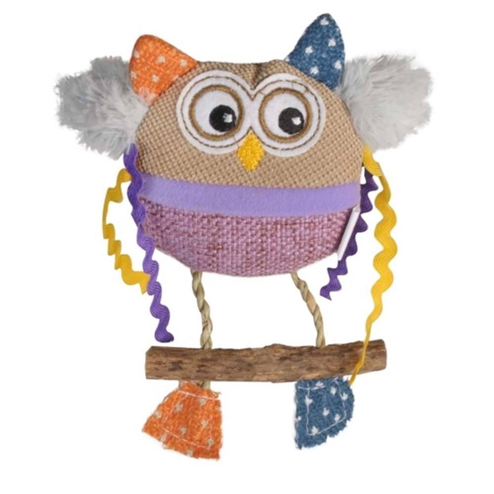 Camon Polyester ve Kedi Nanesi ile Matatabi Baykuş, 15cm