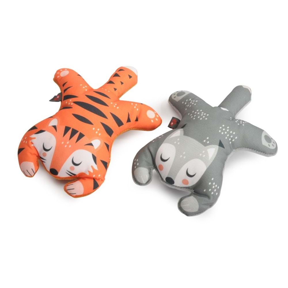 Dog toy - Two subjects in polyester w/squeaker - approx. 23cm