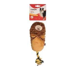 GIOCO cane in poliestere c/corda e squeaker, pantofola, approx. 30cm -