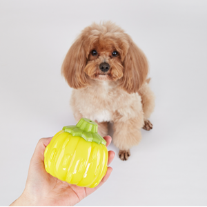 Kıkırdayan Sebzeli Isırıklar Köpek Oyuncağı Balkabağı 9*6.6*9 cm