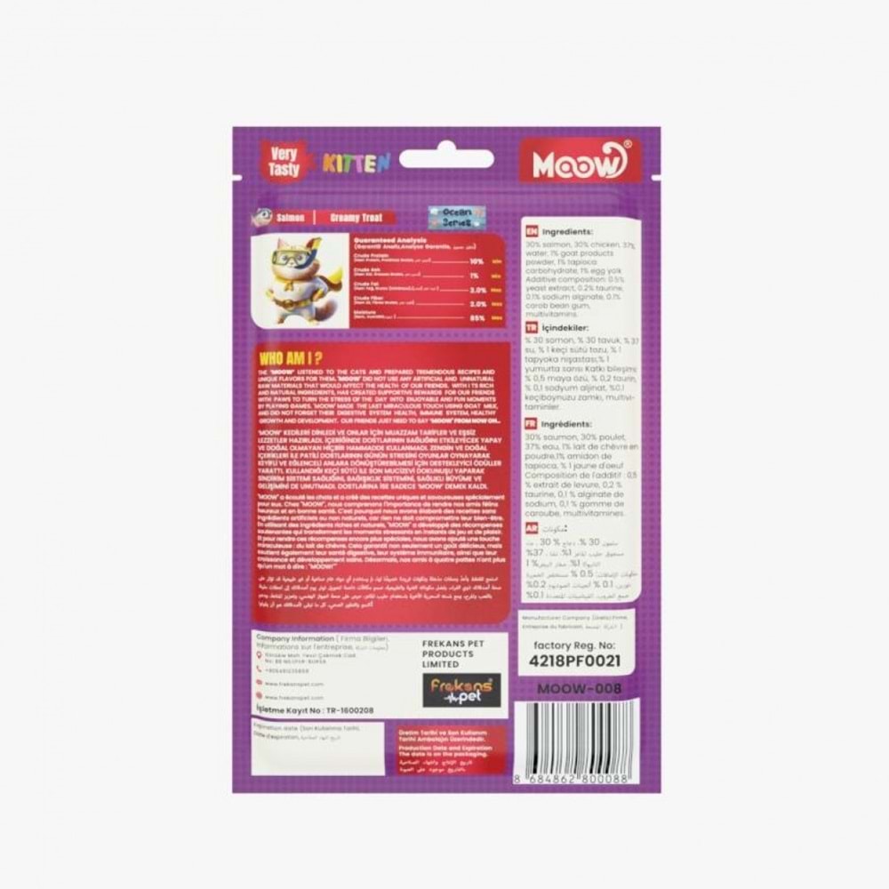 MOOW SOMONLU KEÇI SÜTLÜ 12GR X 6 12 LI YAVRU KEDI KREMA ÖDÜLÜ