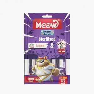 MOOW SOMONLU KEÇI SÜTLÜ 12GR X 6 12 LI STERILISED KEDI KREMA ÖDÜLÜ