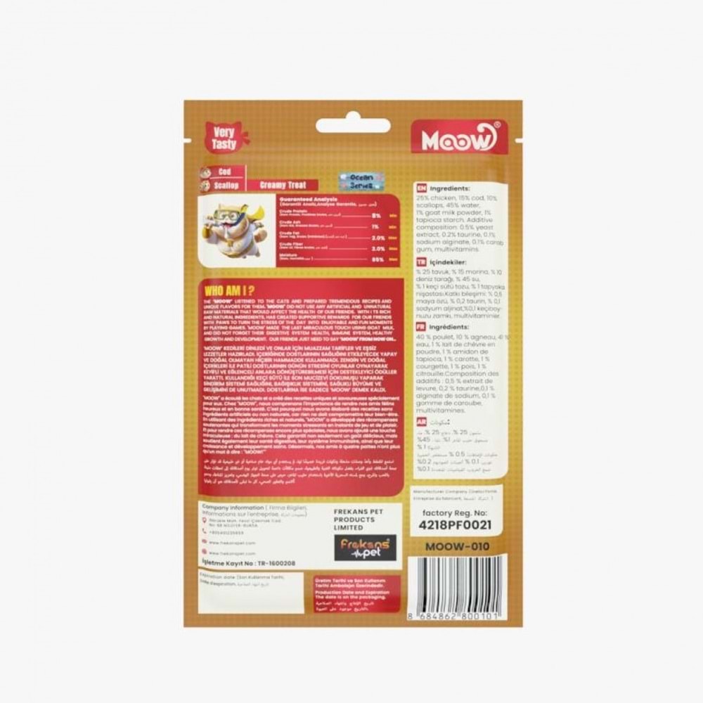 MOOW MORINA BALIKLI KEÇI SÜTLÜ 12GR X 6 12 LI KEDI KREMA ÖDÜLÜ