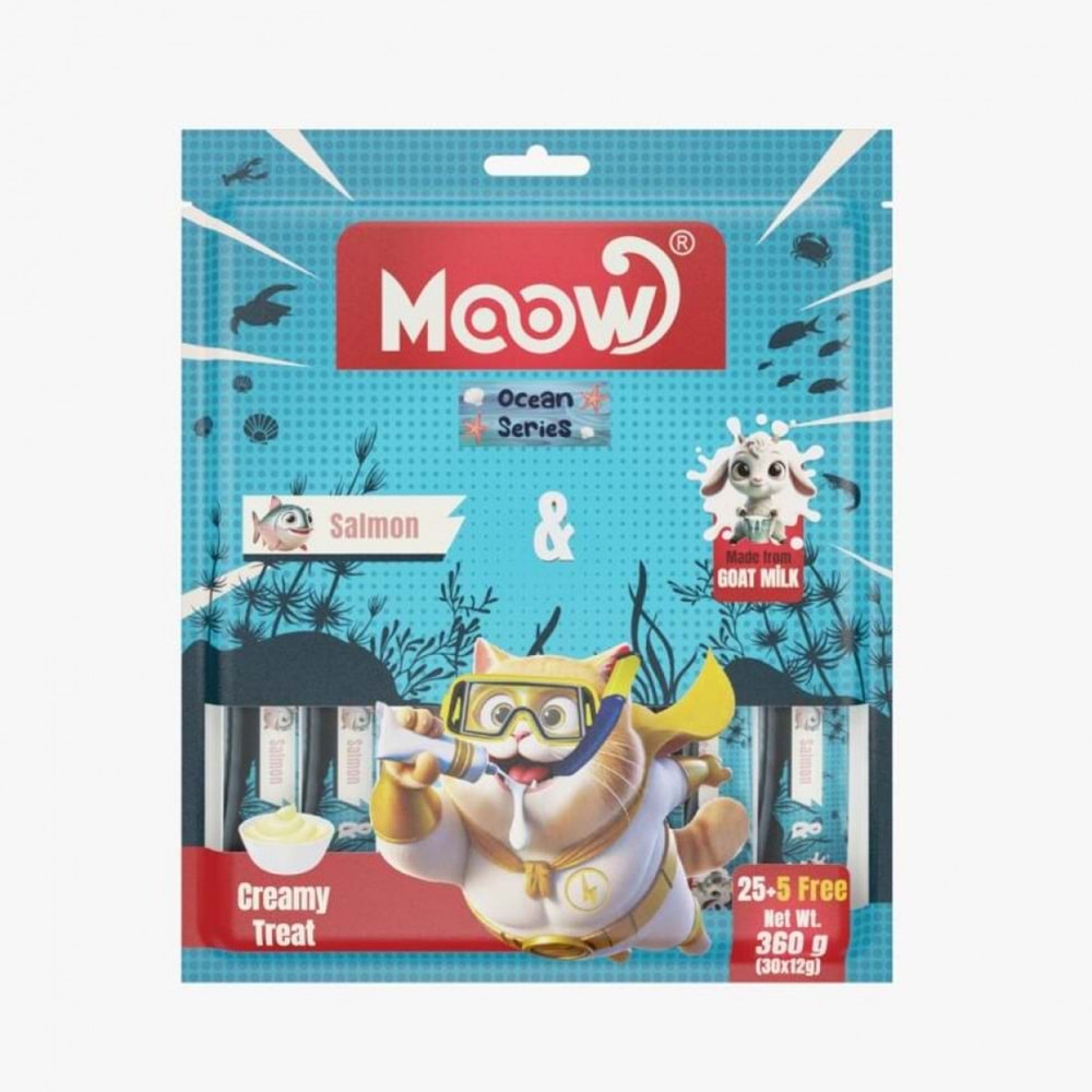 MOOW SOMONLU KEÇI SÜTLÜ 12GR X 30'LU KEDI KREMA ÖDÜLÜ