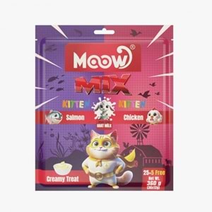 MOOW KARıŞıK SOMONLU&TAVUKLU KEÇI SÜTLÜ 12GR X 30' LU YAVRU KEDI KREMA ÖDÜLÜ