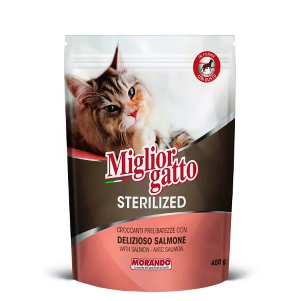 Migliorgatto Kısır Kuru Kedi Maması Somonlu 400 Gr