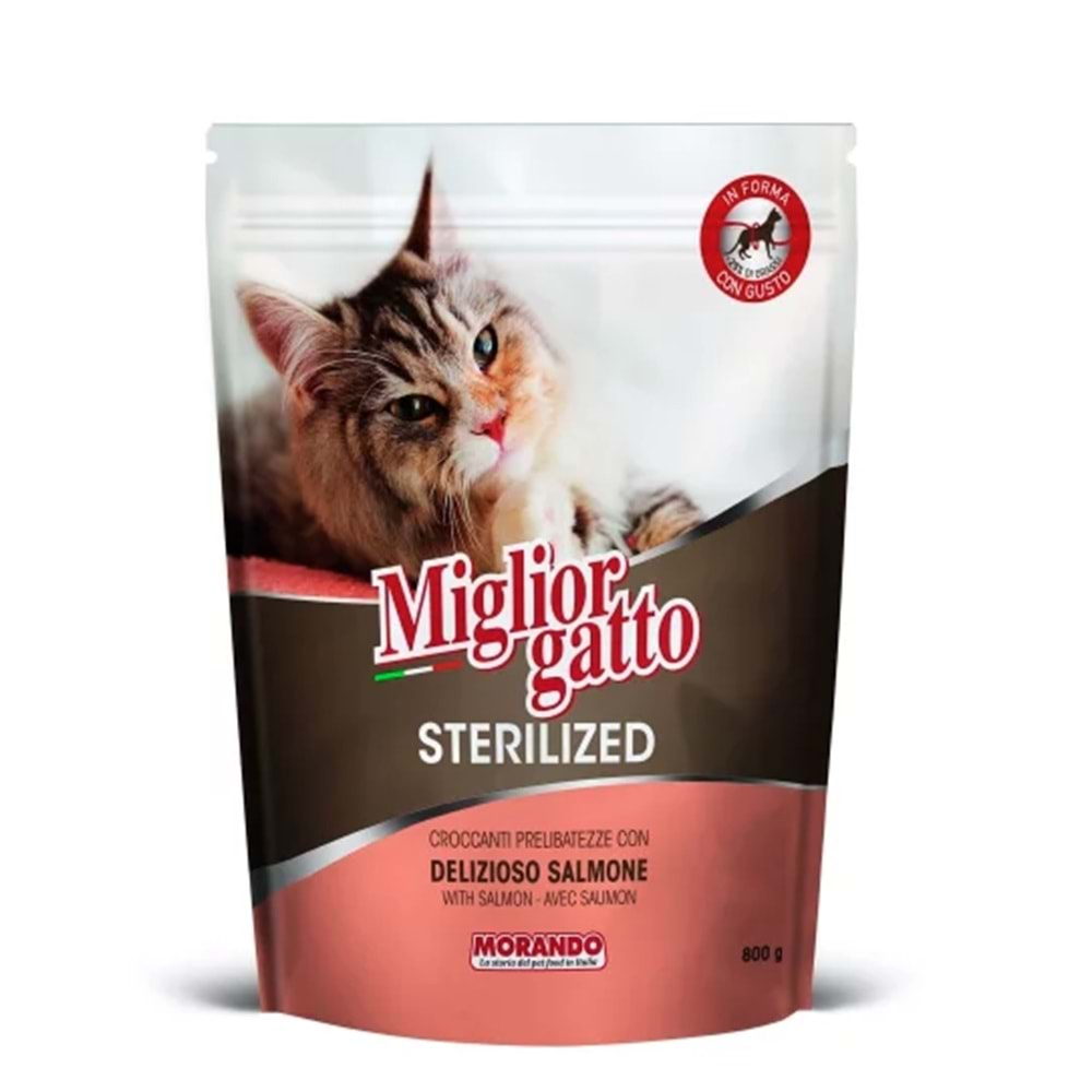 Migliorgatto Kısır Kuru Kedi Maması Somonlu 800 Gr