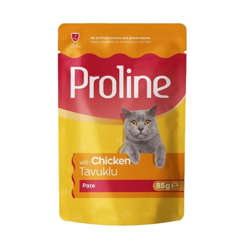 PROLINE POUCH PATE TAVUKLU YETİŞKİN KEDİ MAMASI 85 G