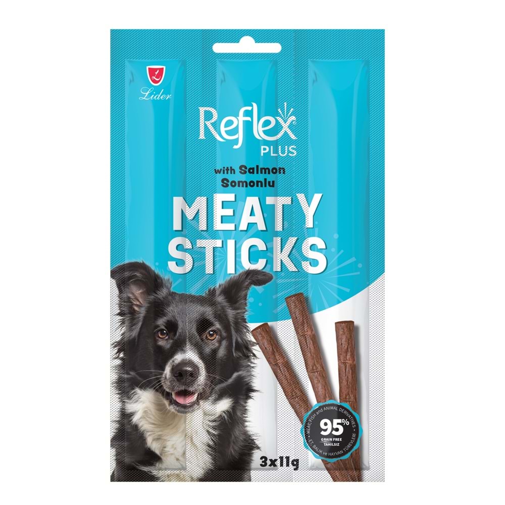 REFLEX PLUS SOMONLU ÇUBUK YETİŞKİN KÖPEK ÖDÜL MAMASI 3*11 G