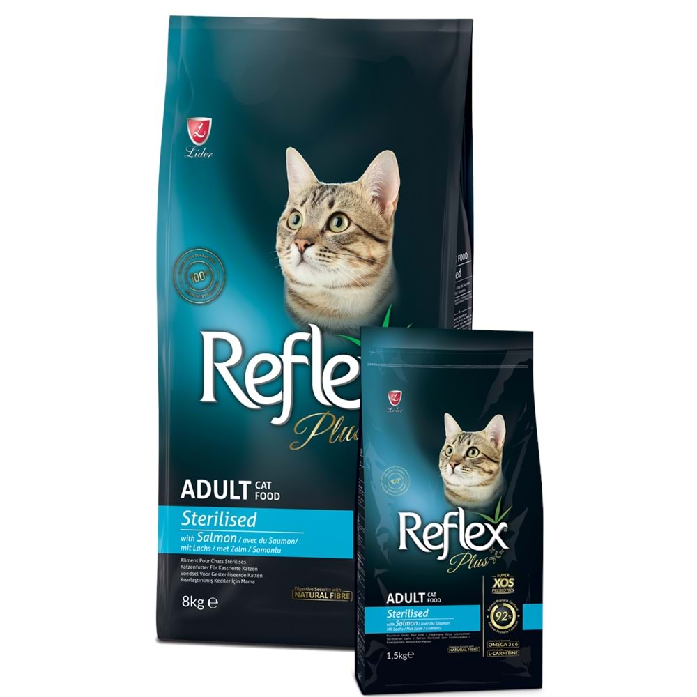 Reflex Plus Somonlu Kısırlaştırılmış Yetişkin Kedi Maması 8 Kg