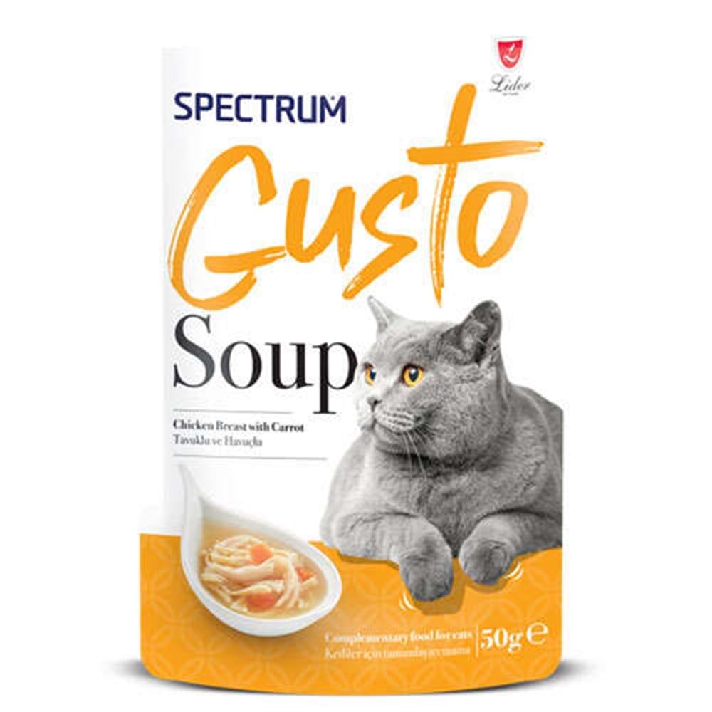 SPECTRUM GUSTO TAVUKLU VE HAVUÇLU KEDİ ÇORBA 50GR