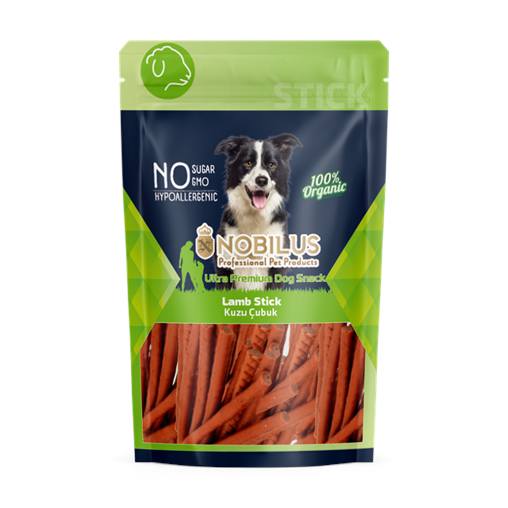 NOBİLUS KUZU ETLİ ÇUBUK Köpek Ödülü 80Gr