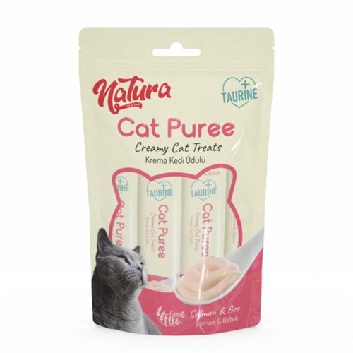 Natura Cat Puree Creamy Cat Treats Salmon & Be